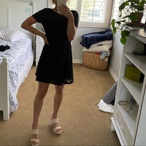 Black BP Dress with Scoop Low Back, & Lace